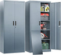 BESFUR Metal Garage Storage Cabinet with Locking Doors and 4 Adjustable Shelves, Gray Tall Storage Cabinets, Tool File Lockable Cabinet for Garage Office Warehouse Shop(71”H)