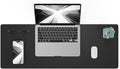 AFIING Black Desk Mat 31.5" x 12", Leather Desk Pad | Waterproof PU Leather, Non-Slip Rubber Base, Desk Protector, Office & Home