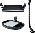 Desk Tray Add-on - CTA Desk Add-on Bundle with Keyboard Tray, Desk Organizer, Heavy-Duty Metal Keyboard, Mouse Tray, Organizer Tray Compartments, and Cable Routing Column (PC-DAB) - Black