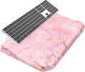 2-in-1 Ergonomic Keyboard Stand with Wrist Rest, Comfy Keyboard Riser Holder with Massage Design, Pink Marble