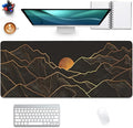 Gold Mountains Mouse Pad Desk Pad,Extended Gaming Mouse Mat with Stitched Edges Non-Slip Waterproof Rubber Base Mous Mat for Office,Computer,Keyboard,Laptop and Home Desk Pad(27.5X11.8 in)