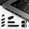 7PCS Dust Cover Port Plugs Accessories for 2026-2022 MacBook Air 13 15.3 inch M5 M4 M3 M2 M1 / MacBook Pro 14" 16" M5 M4 M3 M2 M1 Pro/Max & 2PCS Webcam Cover Slide