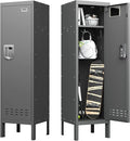 BUTISOW Metal Cabinet Home Office Storage,Lockers,Lockable Employees Metal Locker with Door,54" Height Steel Locker,Lockable Steel Locker for Gym,School,Home,Office,Garage,Assembly Required