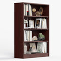 Farini 48 Inch Tall Bookcase,4 Shelf Bookshelves,Adjustable Bookshelf for Home Office,Mahogany