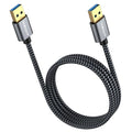 SUNGUY USB 3.0 Cable, 3.3FT USB Type A Male to Type A Male, Transfer Rate Up to 5Gbps Cable Compatible with Printers, Modems, Hard Drives, Cameras, HDD, DVD, Laptops, etc.