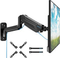 BONTEC Monitor Wall Mount Arm, VESA Gas Spring Height Adjustable, for 13-42 Inch Screens, Max 19.8lbs, Swivel, Tilt, Space-Saving Desk Mount, Easy Installation, Single Arm TV Mount, Max VESA 200x200