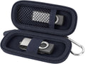 USB Flash Drive Case, SD Card Holder Compatible with Thumb Drive, Memory Cards, SDXC SDHC Storage Bag, Electronic Accessories Organizer for SanDisk for Samsung for Inland (Royal Blue)