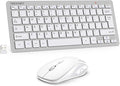 TECKNET Wireless Keyboard and Mouse Combo, Mini Cordless Computer Keyboard and Mouse Set 2.4GHz, Silent Adjustable 1600 DPI, Quiet Click, Lag-Free for Computer, Laptop, PC, Windows, Mac, Chrome OS(SS)