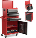 RYH 5 Drawers Rolling Tool Chest & Tool Box on Wheels | Heavy Duty Metal Cart with Ball Bearing Drawers | Fits US General Tool Box for Garage Storage (Red, 5 Drawers（42.1" H × 20.7" W × 11" D)