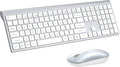 Wireless Keyboard and Mouse Combo, Full Size Keyboard and Mouse, Long Battery Life, Optical Mouse, 2.4G Lag-Free Cordless Mice Keyboard Set Ultra Slim Design for Computer, Laptop, PC, Mac (Silver)