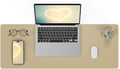 AFIING Apricot Desk Pad 31.5" x 12", Leather Desk Mat | Waterproof PU Leather, Non-Slip Rubber Base, Modern Desk Decor, Office & Home