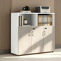 File Cabinet with Password Lock, Wood Lateral Filing Cabinet for Letter/A4 Files, 3 Drawer with Door, Printer Stand with Open Shelves for Home Office
