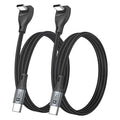 USB C Cable Right Angle - [2Pack 3.3FT] 60W Fast Charging USB C Cable Braided USB Type C Data Cable, 90 Degree C Port Charger Cord for iPhone 17/16/15 Pro Max, Tesla Model Y, MacBook, iPad, Samsung
