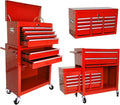 RYH 8 Drawers Rolling Tool Chest & Tool Box on Wheels | Heavy Duty Metal Cart with Ball Bearing Drawers | Fits US General Tool Box for Garage Storage (Red, 8 Drawers /43.1" H × 24.2" W)