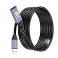 BlueRigger Active USB 3.0 Extension Cable 32FT (5 Gbps USB Extender Cord, in-Wall CL3 Rated) - Long USB Extension Cable for Webcam, VR Headset, Printer, Hard Drive, Keyboard, Mouse