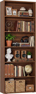IRONCK Bookshelves and Bookcases Floor Standing 6 Tiers Display Storage Shelves 70 in Tall Bookcase Home Decor Furniture for Home Office, Living Room, Bed Room