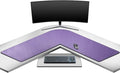Mydours L-Shape Desk Mat, 46" x 46" x 16" Extra Large PU Leather Corner Desks Pad Blotter, XXL Corners Waterproof Gaming Mouse Pad, Desktop Protector for Computer Keyboard Home Office (Purple)