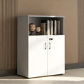 File Cabinet with Password Lock, Wood Lateral Filing Cabinet for Letter/A4 Files, 3 Drawer with Door, Printer Stand with Open Shelves for Home Office