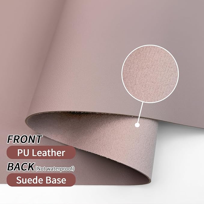 Bloss Pink Desk Mat, Large Mouse Pad, Non-Slip Desk Protector Mat, Leather Desk Blotter, Waterproof Desk Pad for Make Up Desk/31.5×15.7 Inch