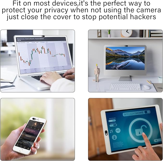 ZUCUCUC Webcam Cover, 11 Pack Laptop Camera Cover Slide, Phone Camera Cover, Ultra Thin Webcam Cover Slide Compatible with MacBook, Laptop, iMac, Desktop, PC, iPad, iPhone, Cell Phone