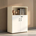 File Cabinet with Password Lock, Wood Lateral Filing Cabinet for Letter/A4 Files, 3 Drawer with Door, Printer Stand with Open Shelves for Home Office