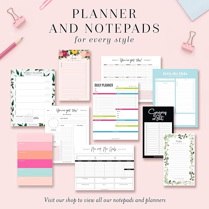 Bliss Collections Monthly Planning Pad, To Do List Notebook - Undated Tear-Off Sheets Notepad - Work Calendar, Organizer, Scheduler for Goals, Tasks - The Essential, 12" x 18", 18 Sheets