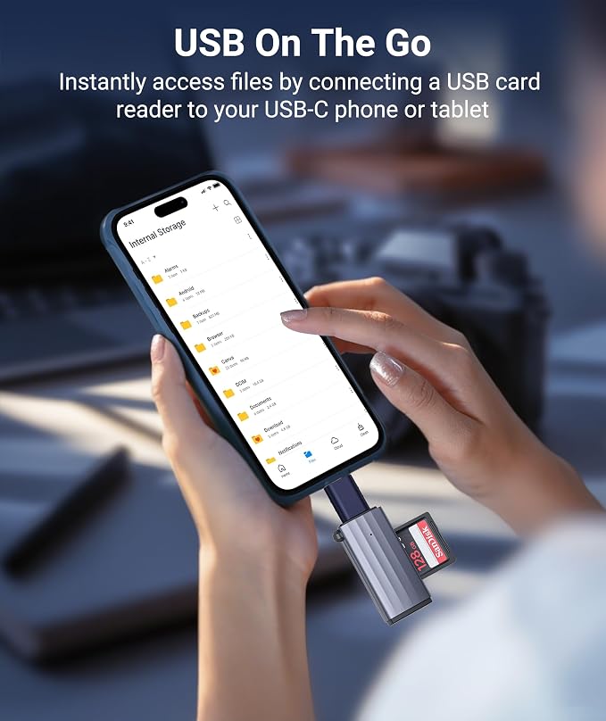 Syntech USB C to USB Adapter Pack of 2 USB C Male to USB3 Female Adapter Compatible with iPhone 17 Pro Max MacBook Pro Air 2024 iMac iPad mini Pro, Other Type C or Thunderbolt 5/4 Devices, Midnight