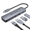 UtechSmart USB Hub, 4-Port USB 3.0 Hub, Ultra-Slim USB Adapter for Laptop, 5Gbps Fast Data Transfer, USB 3.0 Splitter for Dell, HP, MacBook (Grey)