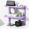 2-Tier Desk Shelf, Expandable Under Desk Storage, Clamp on Desk Shelf, Desktop Accessories for Offices, Study Rooms, and Game Rooms (Purple)