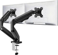 Dual Monitor Stand fits up to 32 inch, 4.4-19.8 lbs Computer Screens, Dual Monitor Desk Mount Height Adjustable, Monitor Arms for 2 Monitors, Home Office VESA Mounts, Freelift Black