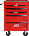 RYH 5 Drawers Rolling Tool Chest - Heavy Duty Mobile Tool Cart with Locking Wheels & Ball Bearing Drawers, ﻿30.5" H x 20.9" W x 13" D Garage Tool Storage Cabinet (Red, 5 Drawers)