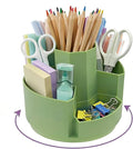 Pencil Pen Holder Desk Organizers Green Desktop Storage Stationery Supplies, Cute Cup Pot for Office, School, Art Supply