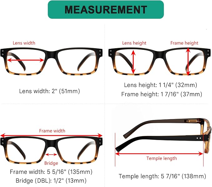 Eyekepper Vintage Reading Glasses for Men - 5 Pack Spring Hinges Classic Readers - Black-Tortoise Frame +0.25