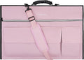 MOSISO Monitor Carrying Case, 27 inch Padded Monitor Travel Bag Cover Case, Protective Computer Monitors Handbag Dust Covers with Adjustable Shoulder Strap & 3 Pockets for 27 inch Monitors, Pink