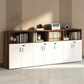 File Cabinet with Password Lock, Wood Lateral Filing Cabinet for Letter/A4 Files, 3 Drawer with Door, Printer Stand with Open Shelves for Home Office