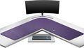 Mydours L-Shape Desk Pad, 54" L x 54" L x 16" W Mega PU Leather Corner Computer Keyboard Desk Mat Blotter, XXL Large Gaming Mouse Pad for Home and Office Desktop (Purple)