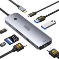Selore USB C Docking Station Dual HDMI Monitor, USB C to Dual HDMI Adapter with 4K@60Hz HDMI, 100W PD, SD/TF, USB A&C 3.0 Ports, Laptop Docking Station for Dell XPS/HP/Lenovo/Surface/Yoga etc