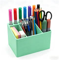 Adoric 3D Printed PLA Desk Organizer, Multifunctional Pen Holder with 7 Slots & 3 Compartments for Office, School, Makeup Brushes