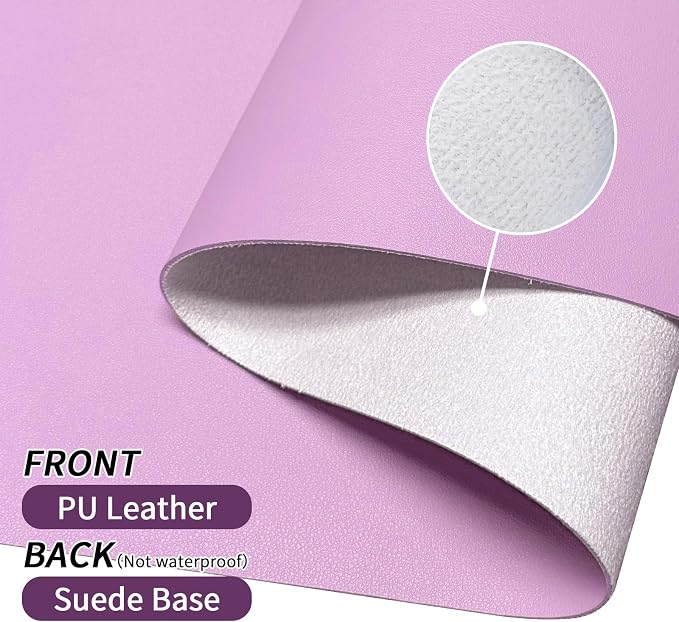 Bloss Purple Desk Mat, Desk Matt for Desktop, Large Leather Desk Pad, Desk Pad Mat Waterproof, Computer Mat for Office Work/Home/Decor (31.5 x 15.7 Inches)