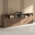 File Cabinet with Password Lock, Wood Lateral Filing Cabinet for Letter/A4 Files, 3 Drawer with Door, Printer Stand with Open Shelves for Home Office