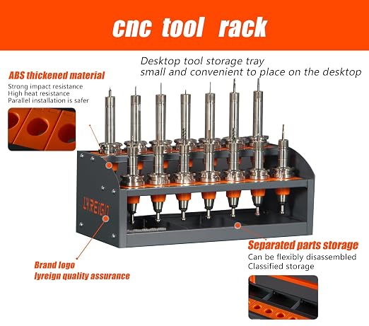 CAPTO Tool Cart CNC, CNC Tool Holder on Desktop Randomly Placed, CNC Tool Carts Small, CNC Tool Cabinet， Easy and Convenient CNC Tool Storage CNC Tools Cart(CAPTO All Series)