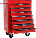 RYH 7 Drawers Rolling Tool Chest - Heavy Duty Mobile Tool Cart with Locking Wheels & Ball Bearing Drawers,30.5" H x 20.9" W x 13" D Garage Tool Storage Cabinet (Red, 7 Drawers)