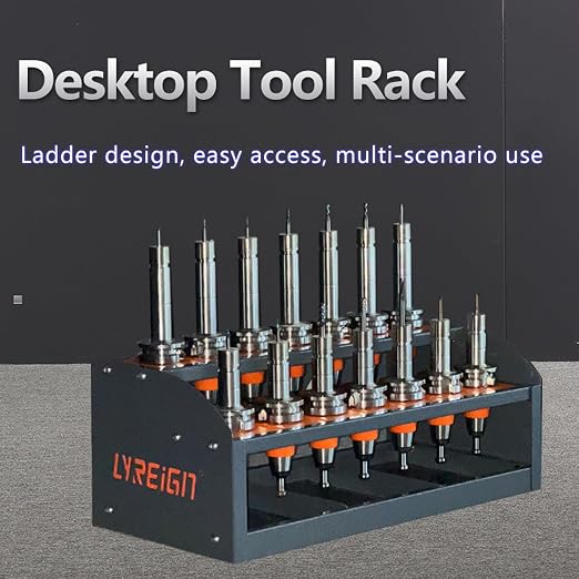 HSK 63 Tool Cart CNC， CNC Tool Holder on Desktop Randomly Placed， CNC Tool Carts Small， CNC Tool Cabinet， Easy and Convenient CNC Tool Storage CNC Tools Cart(CHSK63-14CAP)
