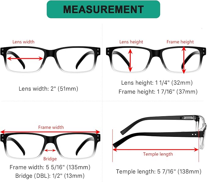 Eyekepper Vintage Reading Glasses for Men - 5 Pack Spring Hinges Classic Readers - Black-Clear Frame +1.50