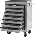 RYH 7 Drawers Rolling Tool Chest & Tool Box on Wheels | Heavy Duty Metal Cart with Ball Bearing Drawers | Fits US General Tool Box for Garage Storage (Silver, 7 Drawers（30.5" H × 20.9" W × 13" D)