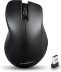 Perixx PERIMICE-621B Wireless Mouse - Silent Click with Ergo Design - Compatible for Desktop and Laptop PC - Wireless 2.4 GHz - Black