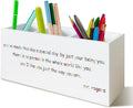 Mr.Rogers Inspirational Quotes Pen Holder for Desk, Motivational Gifts for Women Men Coworkers, Positive Gifts Wooden Pen Pencil Holder Organizer for Office Desk Accessories