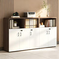 File Cabinet with Password Lock, Wood Lateral Filing Cabinet for Letter/A4 Files, 3 Drawer with Door, Printer Stand with Open Shelves for Home Office