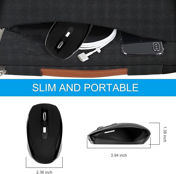 Guiheng Wireless Mouse, 2.4Ghz Wireless Mouse Computer Mouse 1200DPI,6 Buttons with Nano Receiver for Laptop,PC,Chromebook,Computer,Notebook,Office-10 Pack
