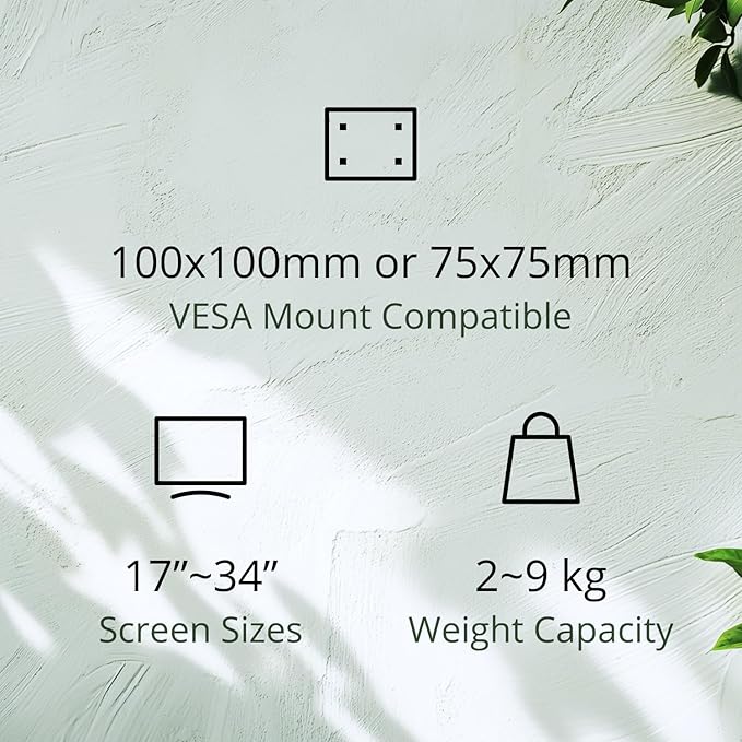 AOC AM420G Dual Monitor Stand - Full Adjustable Monitor Desk Mount Swivel Vesa Bracket with C Clamp, Grommet Mounting Base for 17 to 34 Inch Computer Screens - Each Arm Holds 4.4 to 19.8lbs